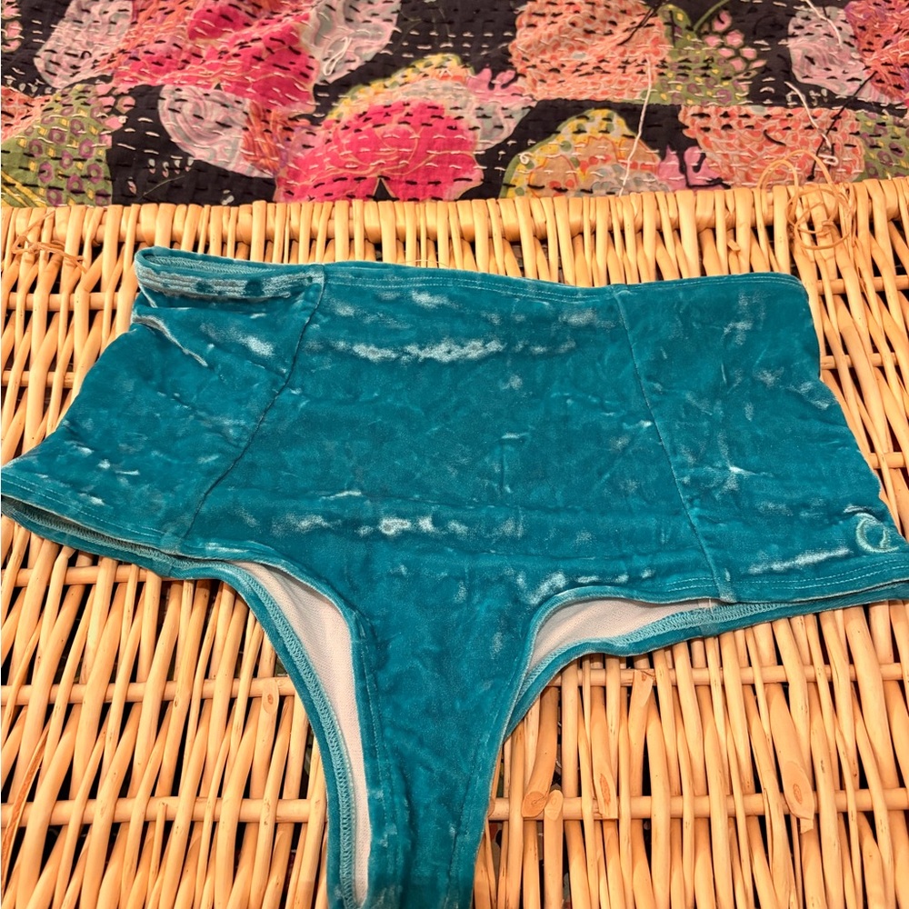Teal High-Waisted Bikini Bottom